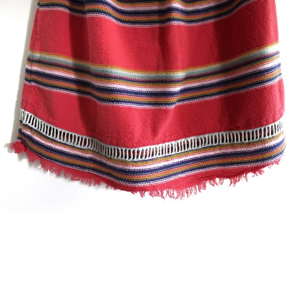 Anthro dRA Off Shoulder Striped Top with Boho Fringe Hem XS Preowned - Picture 10 of 10